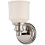 Hudson Valley Windham 9 3/4" High Satin Nickel Wall Sconce
