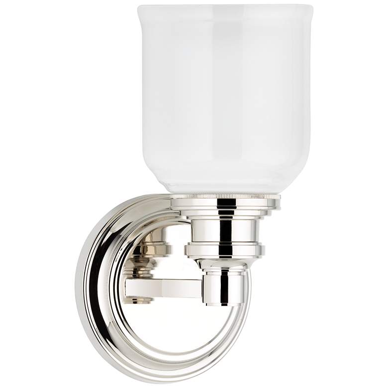 Image 1 Hudson Valley Windham 9 3/4 inchH Polished Nickel Wall Sconce