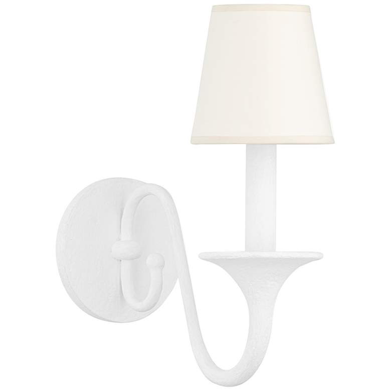 Image 1 Hudson Valley Windsor 12 1/4" High White Plaster Wall Sconce