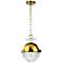 Hudson Valley Winfield 12" Wide Aged Brass Pendant Light
