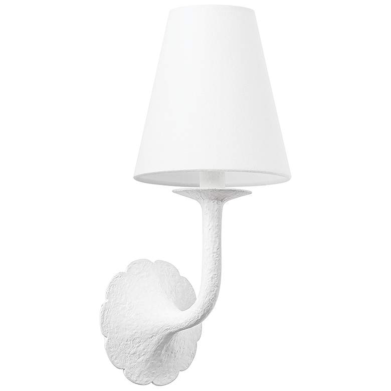Image 1 Hudson Valley Winnipeg 6.5" 1 Lt. White Plaster Wall Sconce
