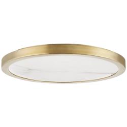 Hudson Valley Woodhaven 18&quot;W Aged Brass LED Ceiling Light