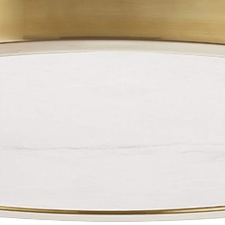 Image 3 Hudson Valley Woodhaven 18"W Aged Brass LED Ceiling Light more views