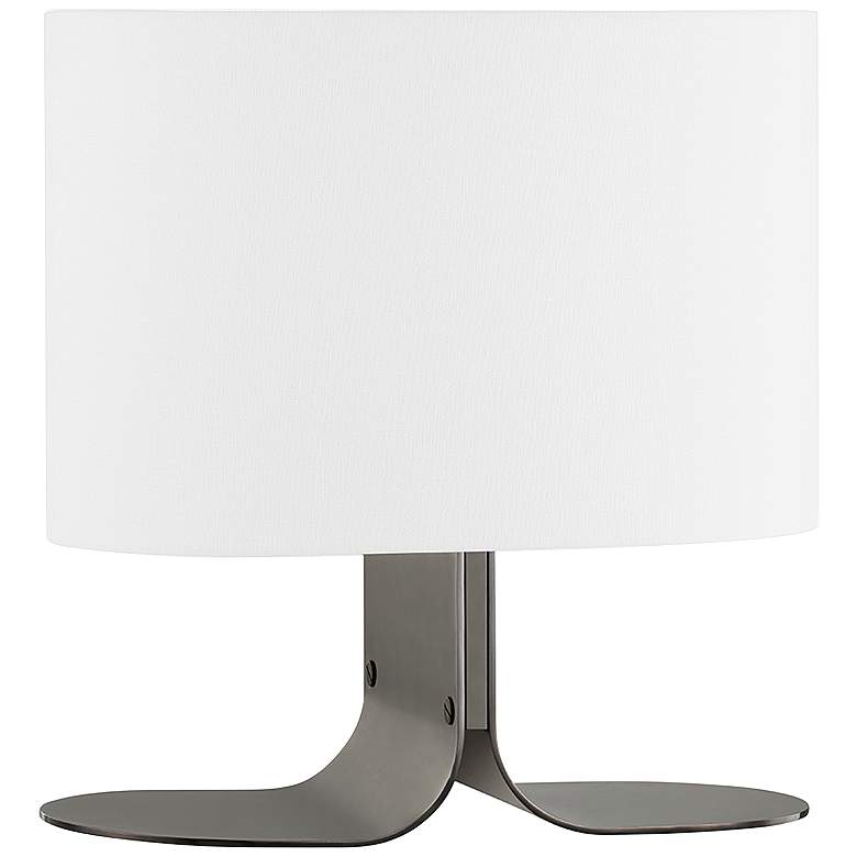 Image 1 Hudson Valley Wright 15 inch High Black Nickel Table Lamp