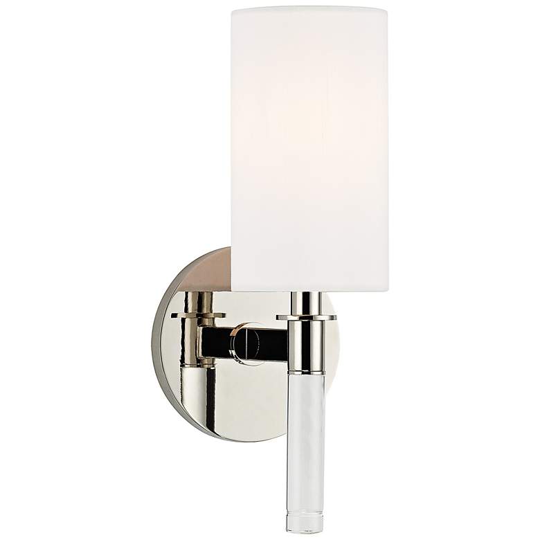 Image 1 Hudson Valley Wylie 12" High Polished Nickel Wall Sconce