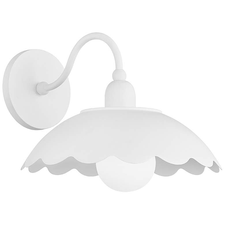 Image 1 Hudson Valley Yael 9" High Textured White Wall Sconce
