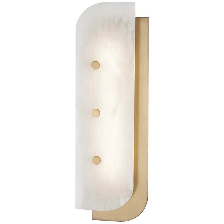 Image 1 Hudson Valley Yin and Yang 18 1/2"H Brass LED Wall Sconce