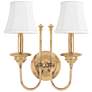 Hudson Valley Yorktown 14"H Aged Brass 2-Light Wall Sconce