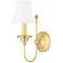 Hudson Valley Yorktown 14"H Aged Brass 2-Light Wall Sconce