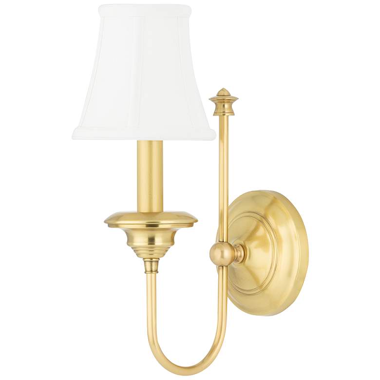 Image 1 Hudson Valley Yorktown 5.5 inch Wide Aged Brass 1 Light Wall Sconce