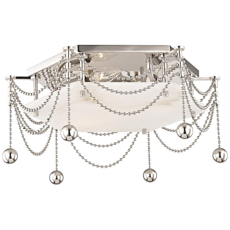 Image 1 Hudson Valley Zariah 17 inch Wide Polished Nickel Ceiling Light