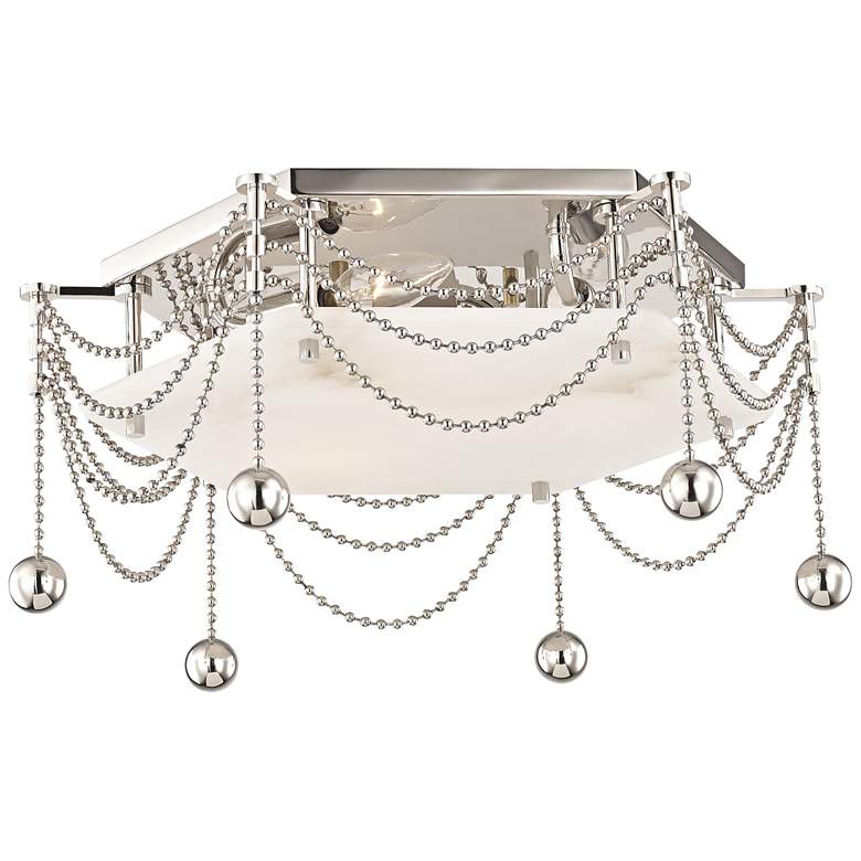 Image 1 Hudson Valley Zariah 17" Wide Polished Nickel Ceiling Light