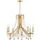 Hudson Valley Zariah 27 1/2"W Aged Brass 8-Light Chandelier