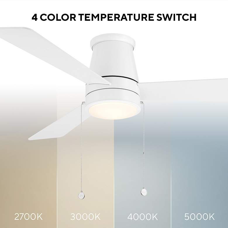 Hug Fan White 3-Blade Hugger Ceiling Fan with Pull Chain - #4084M | Lamps Plus
