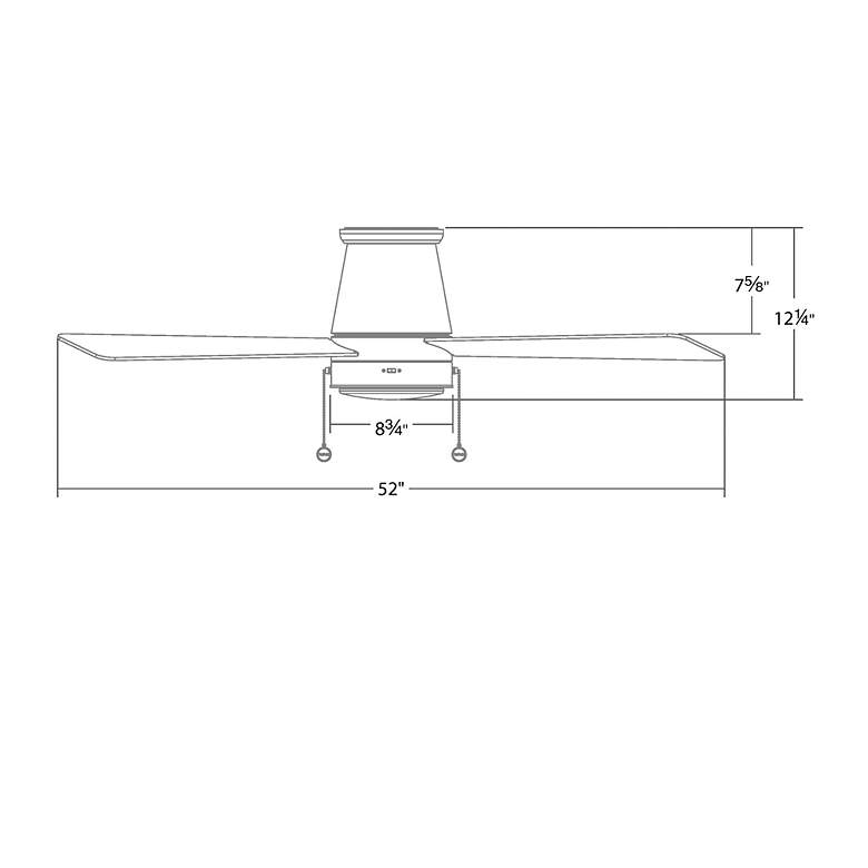 Image 6 Hug 3-Blade Pull Chain Hugger Fan more views