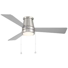 Image1 of Hug Indoor/Outdoor 3-Blade 52" Flush Mount Fan Nickel 4CCT LED