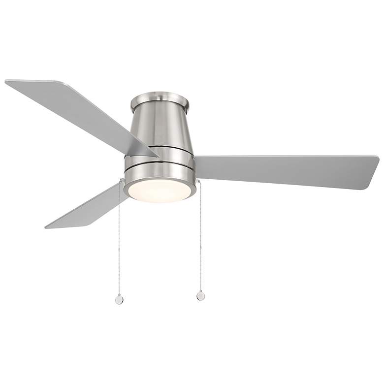 Image 1 Hug Indoor/Outdoor 3-Blade 52" Flush Mount Fan Nickel 4CCT LED