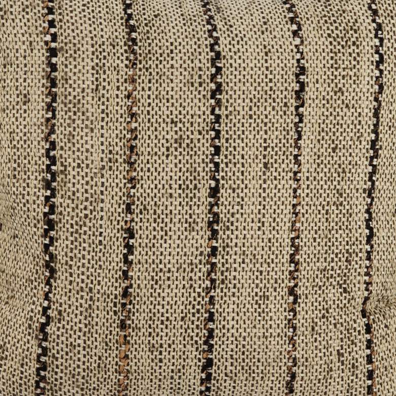 Image 2 Hugh Brown Stripes 20 inch Square Decorative Throw Pillow more views