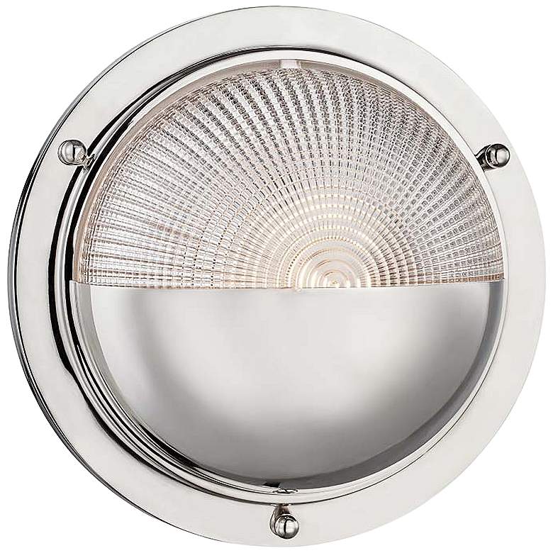 Image 1 Hughes 10 1/2" High Polished Nickel LED Wall Sconce