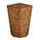 Hughes 14"W Caramel Poplar Burl Wood Geometric Accent Table
