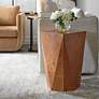1_Hughes 14"W Caramel Poplar Burl Wood Geometric Accent Table