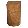 4_Hughes 14"W Caramel Poplar Burl Wood Geometric Accent Table more views