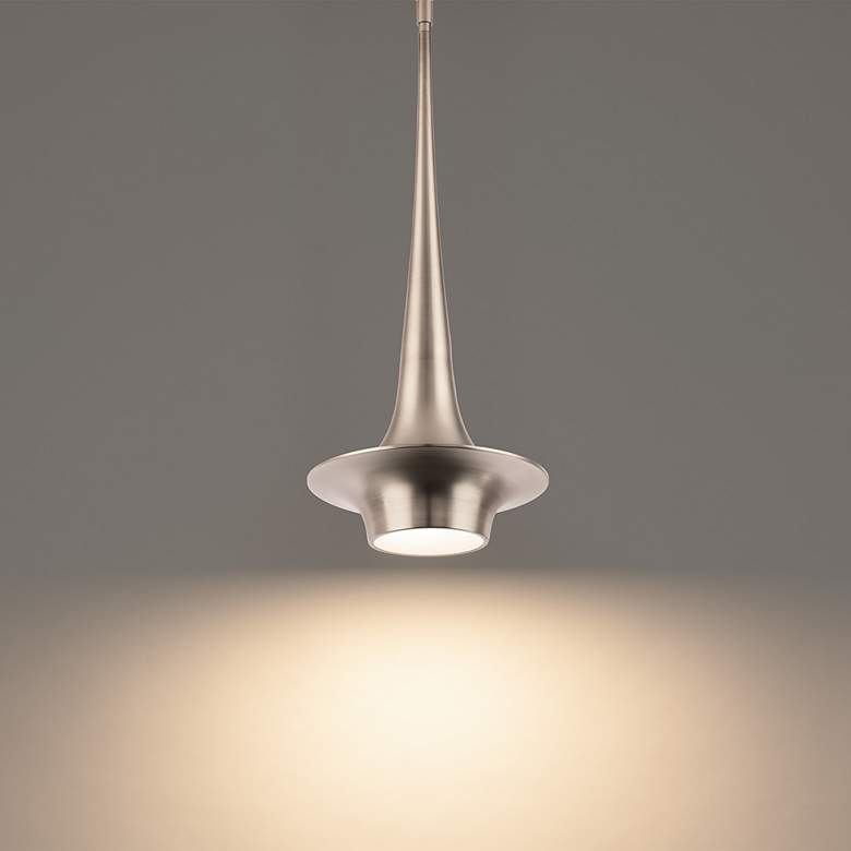 Image 3 Hugo 23.5"H x 10.13"W 1-Light Mini-Pendant in Brushed Nickel more views