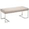 Hugo Gray-Beige Cushioned Rectangular Bench