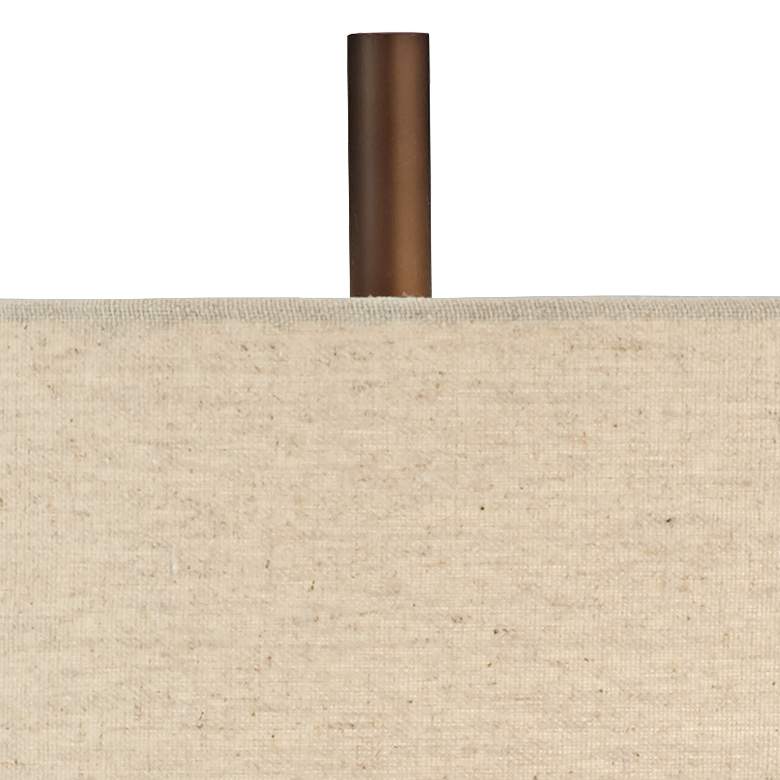 Image 4 Hugo Whitewashed Wood Column USB Table Lamp With Dimmer more views