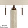 6_Hugo Whitewashed Wood Column USB Table Lamp With Dimmer more views