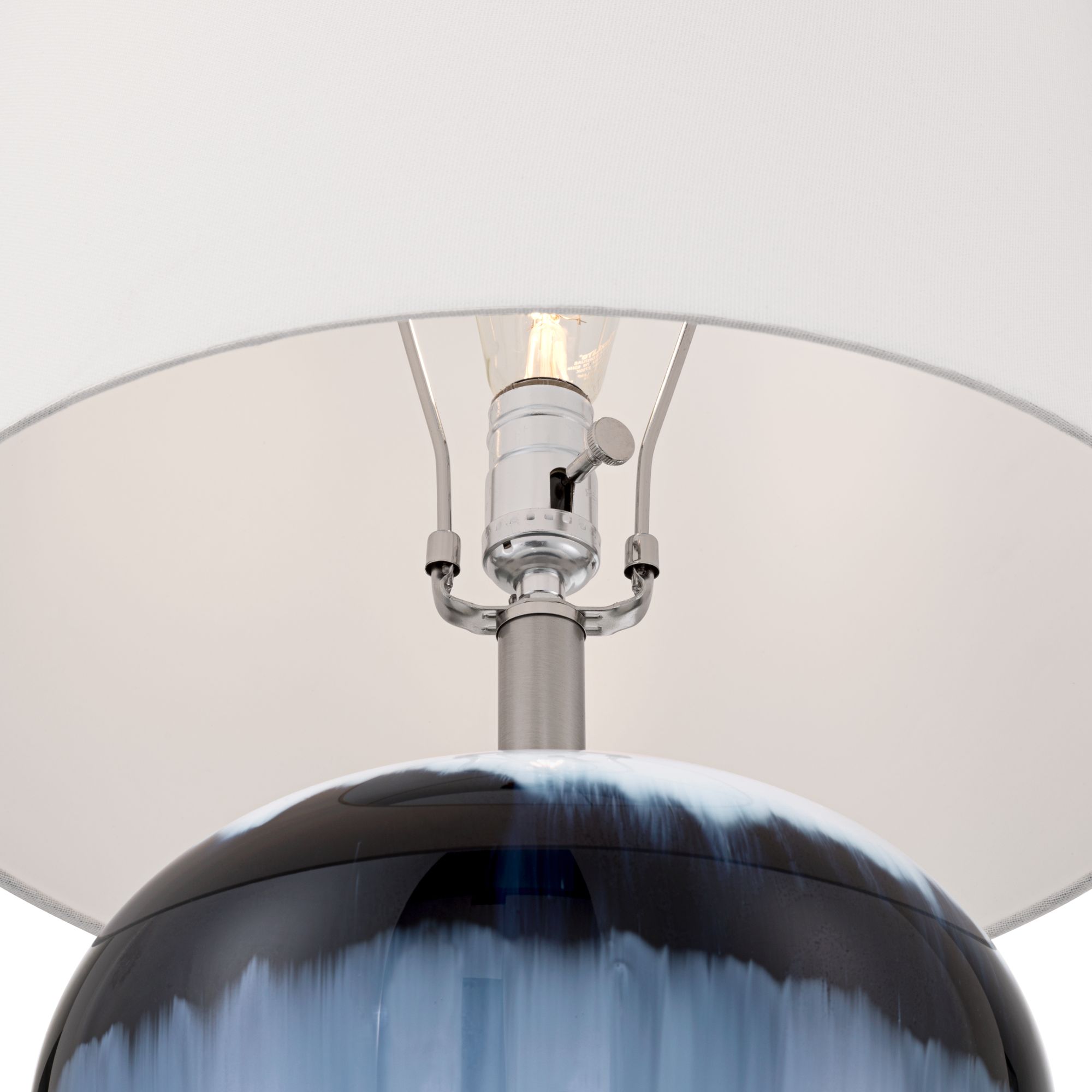 Image 5 Hulda 26" High Blue Art Glass Table Lamp more views