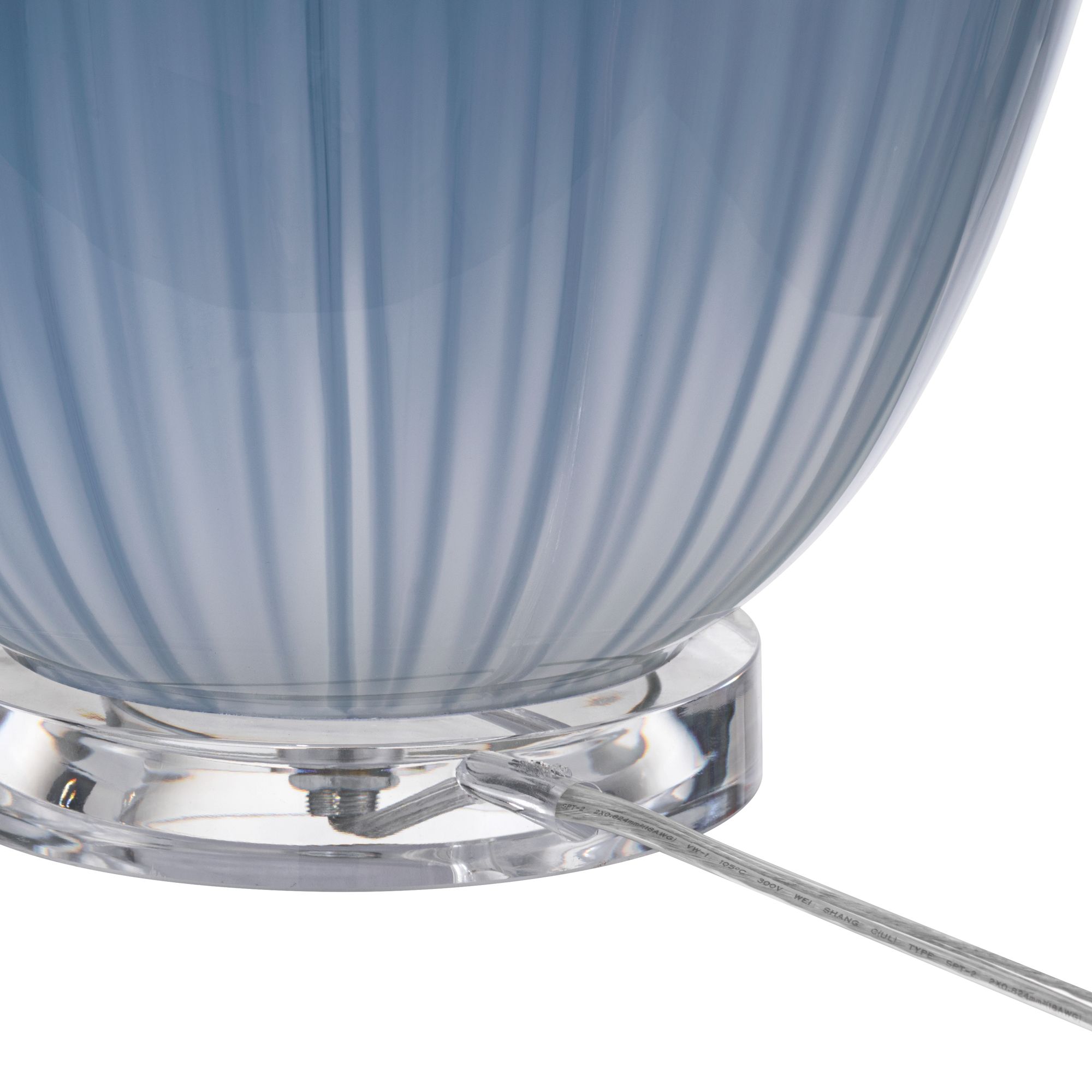 Watch A Video About the Hulda Blue Art Glass Table Lamp