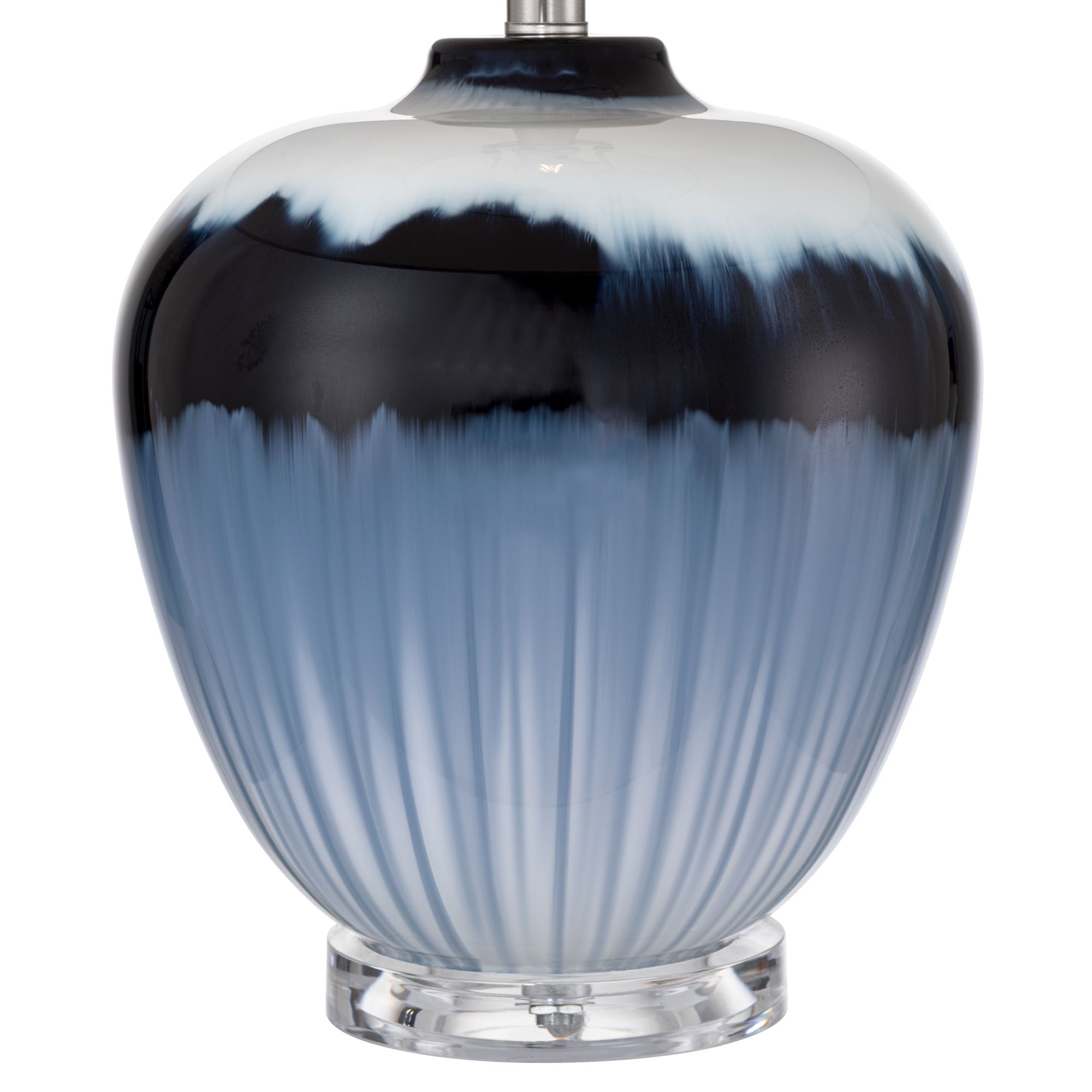 Image 6 Hulda 26" High Blue Art Glass Table Lamp Set of 2 more views