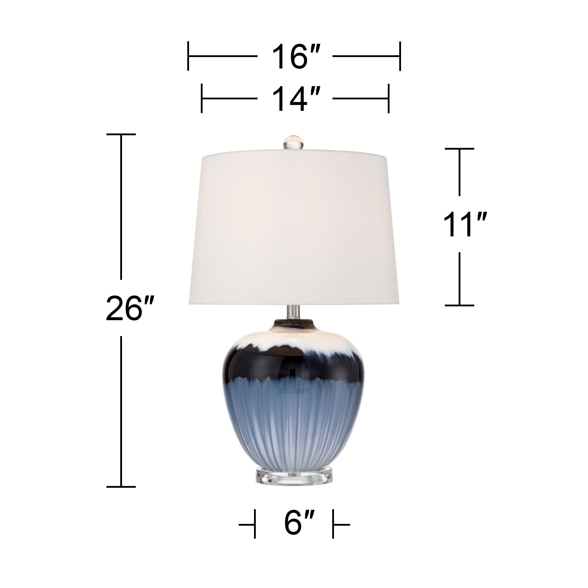 Watch A Video About the Hulda Blue Art Glass Table Lamp