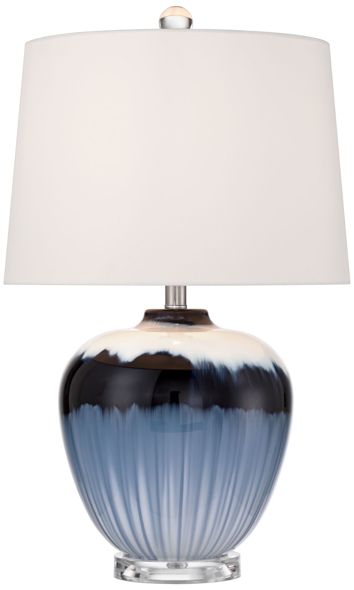 Thumbnail2 of Hulda 26" High Blue Art Glass Table Lamp