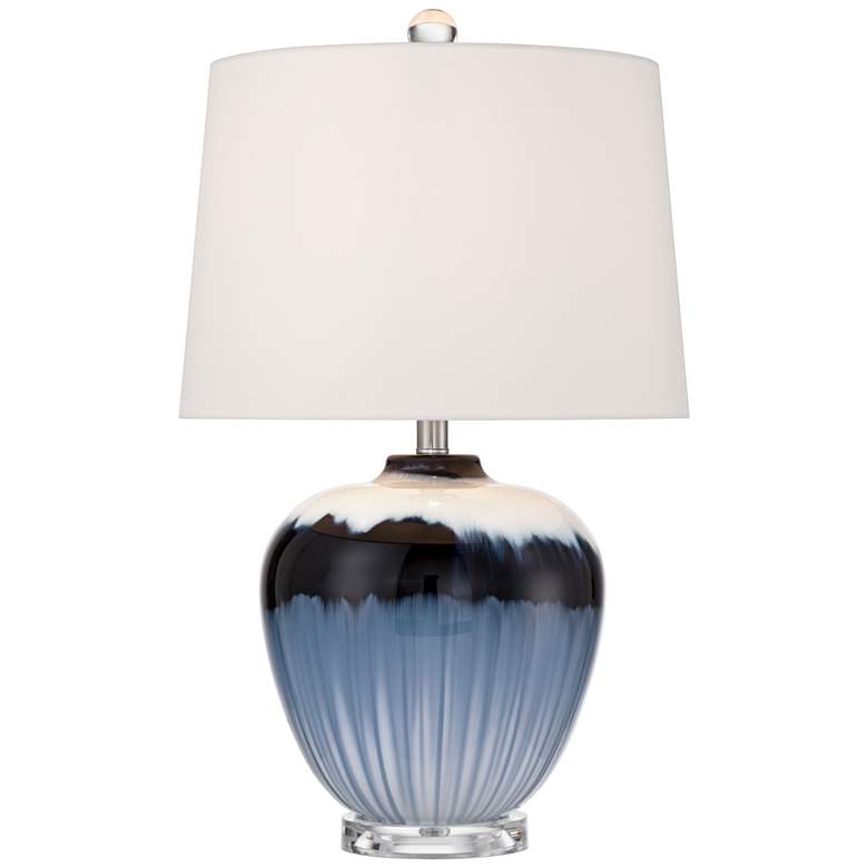 Image 2 Hulda 26" High Blue Art Glass Table Lamp