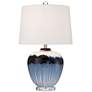 2_Hulda 26" High Blue Art Glass Table Lamp