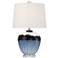 Hulda 26" High Blue Art Glass Table Lamp