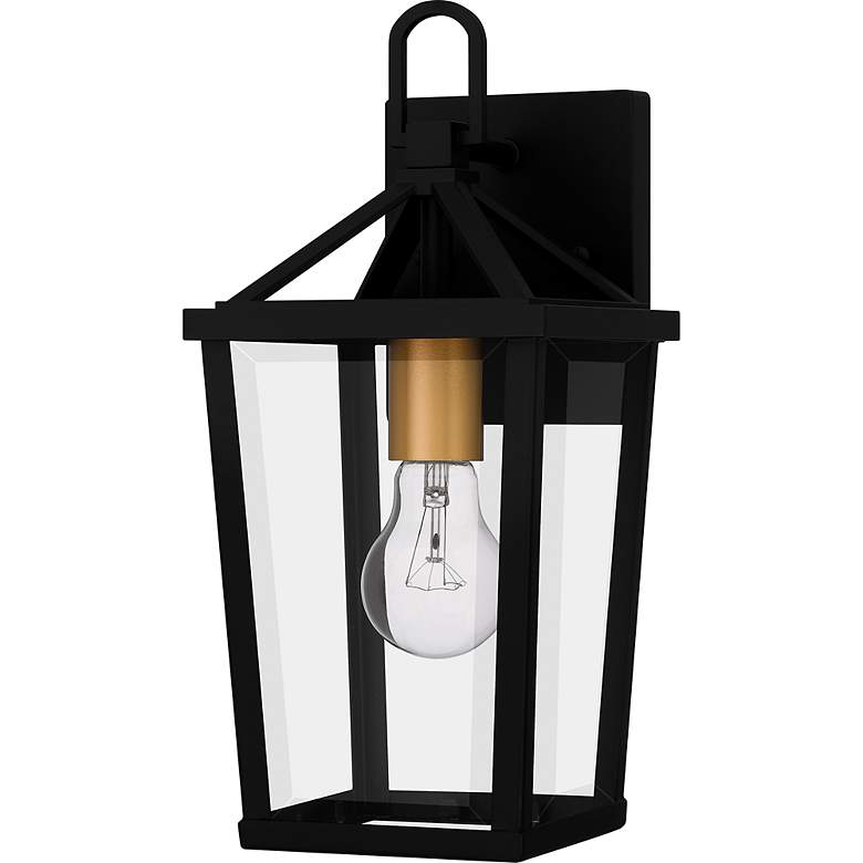 Image 4 Hull 1-Light Matte Black Outdoor Wall Lantern more views
