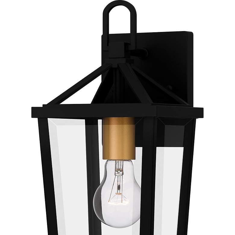 Image 7 Hull 1-Light Matte Black Outdoor Wall Lantern more views