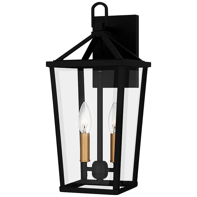 Image 2 Hull 2-Light Matte Black Outdoor Wall Lantern