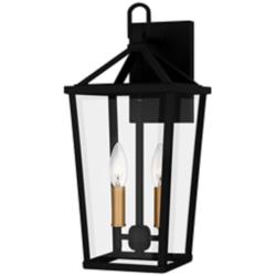 Hull 2-Light Matte Black Outdoor Wall Lantern