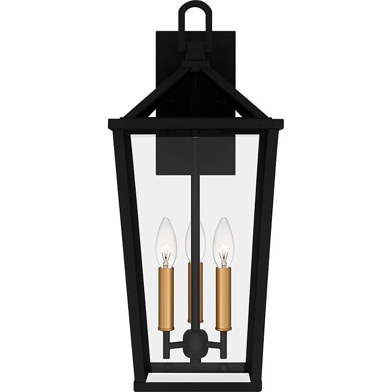 Image 5 Hull 3-Light Matte Black Outdoor Wall Lantern more views