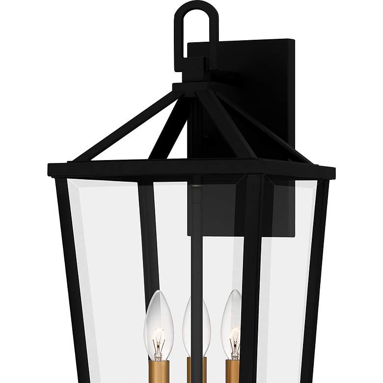 Image 7 Hull 3-Light Matte Black Outdoor Wall Lantern more views