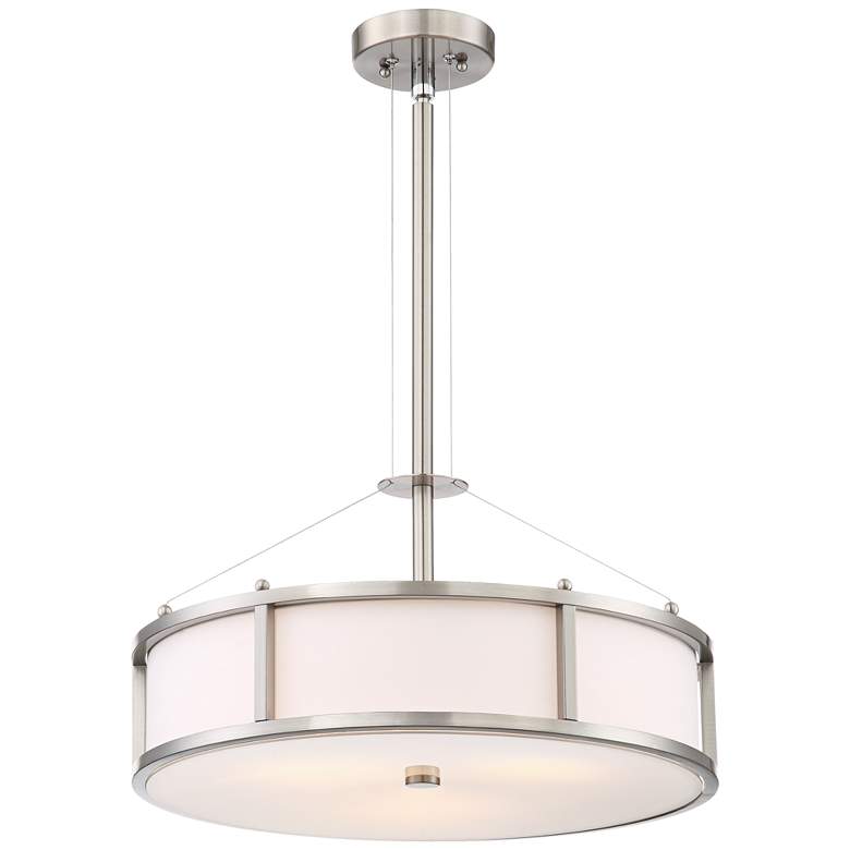Image 1 Humbert Nickel 3-Light 20" Wide Round Pendant Chandelier