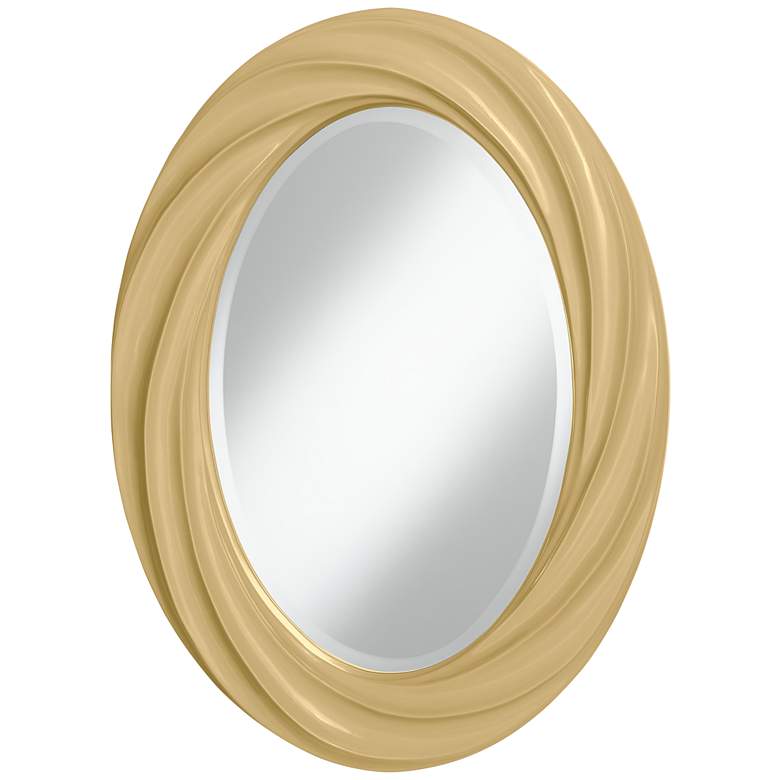 Image 1 Humble Gold 30 inch High Oval Twist Wall Mirror