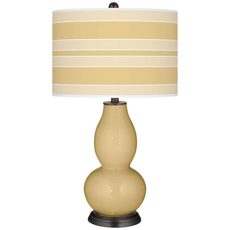 Image 1 Humble Gold Bold Stripe Double Gourd Table Lamp