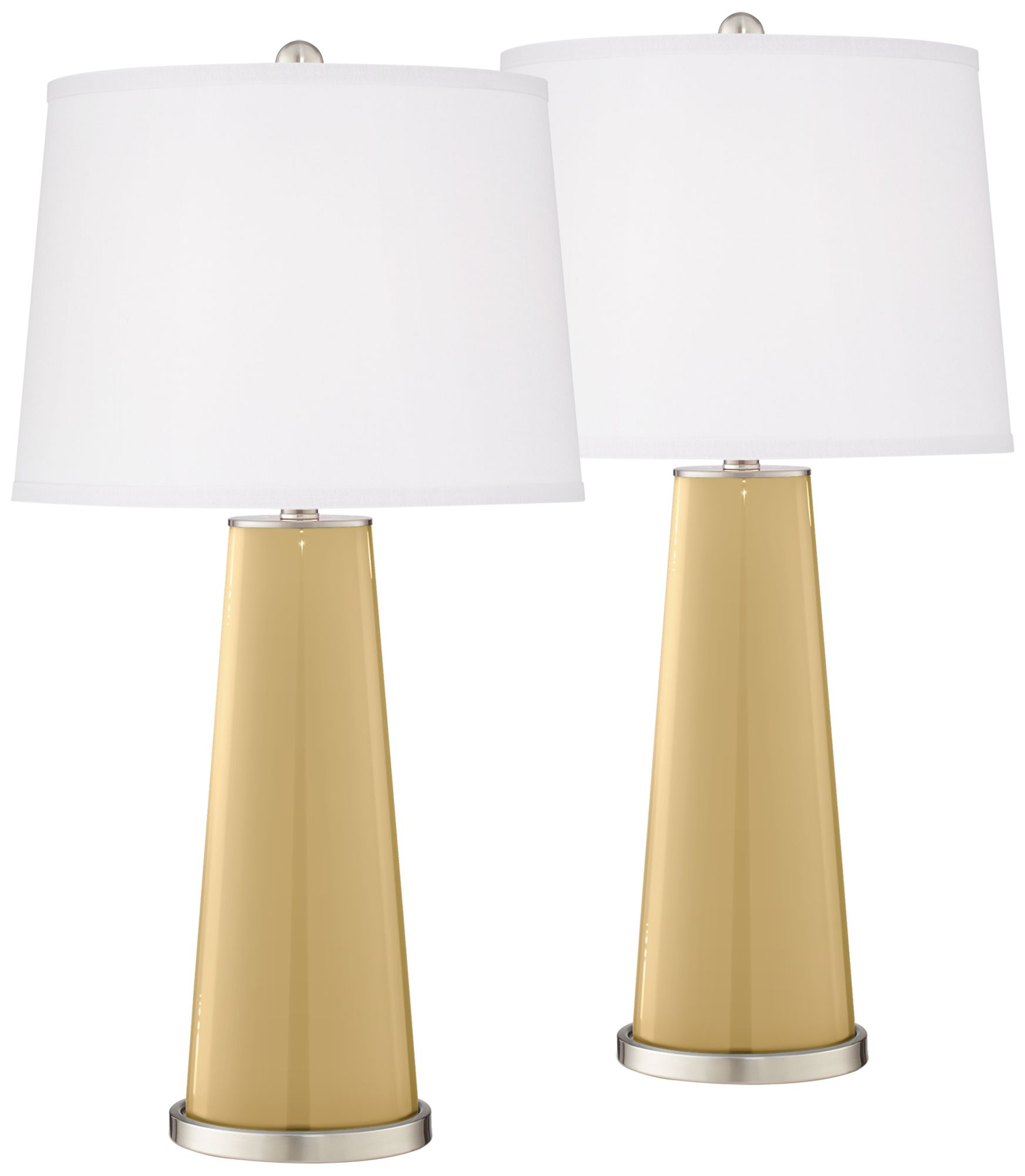 Humble Gold Leo Table Lamp Set of 2 with Dimmers 555K0 Lamps Plus