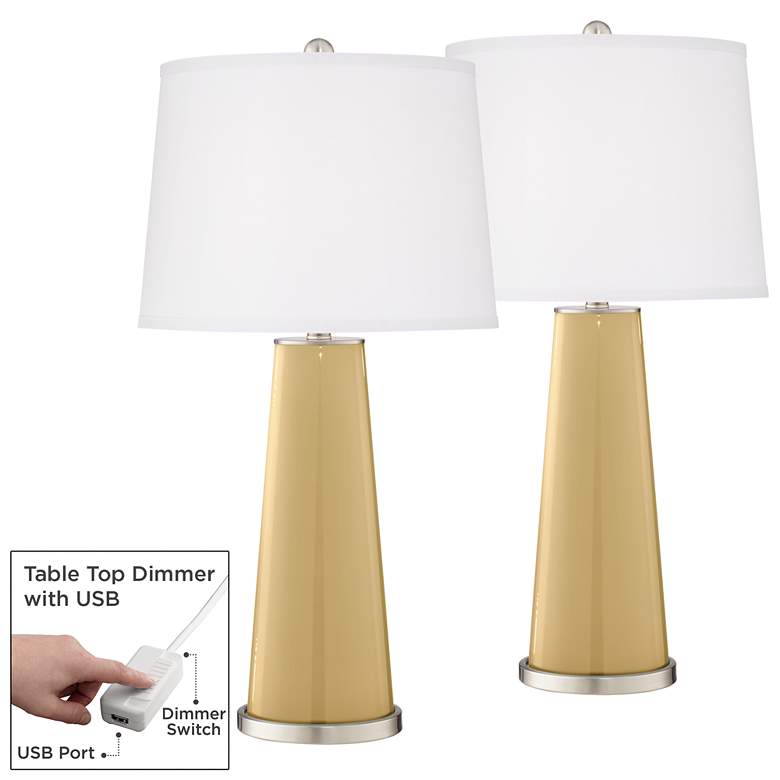 Image 1 Humble Gold Leo Table Lamp Set of 2 with Dimmers