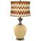 Humble Gold Red and Brown Chevron Shade Alison Table Lamp